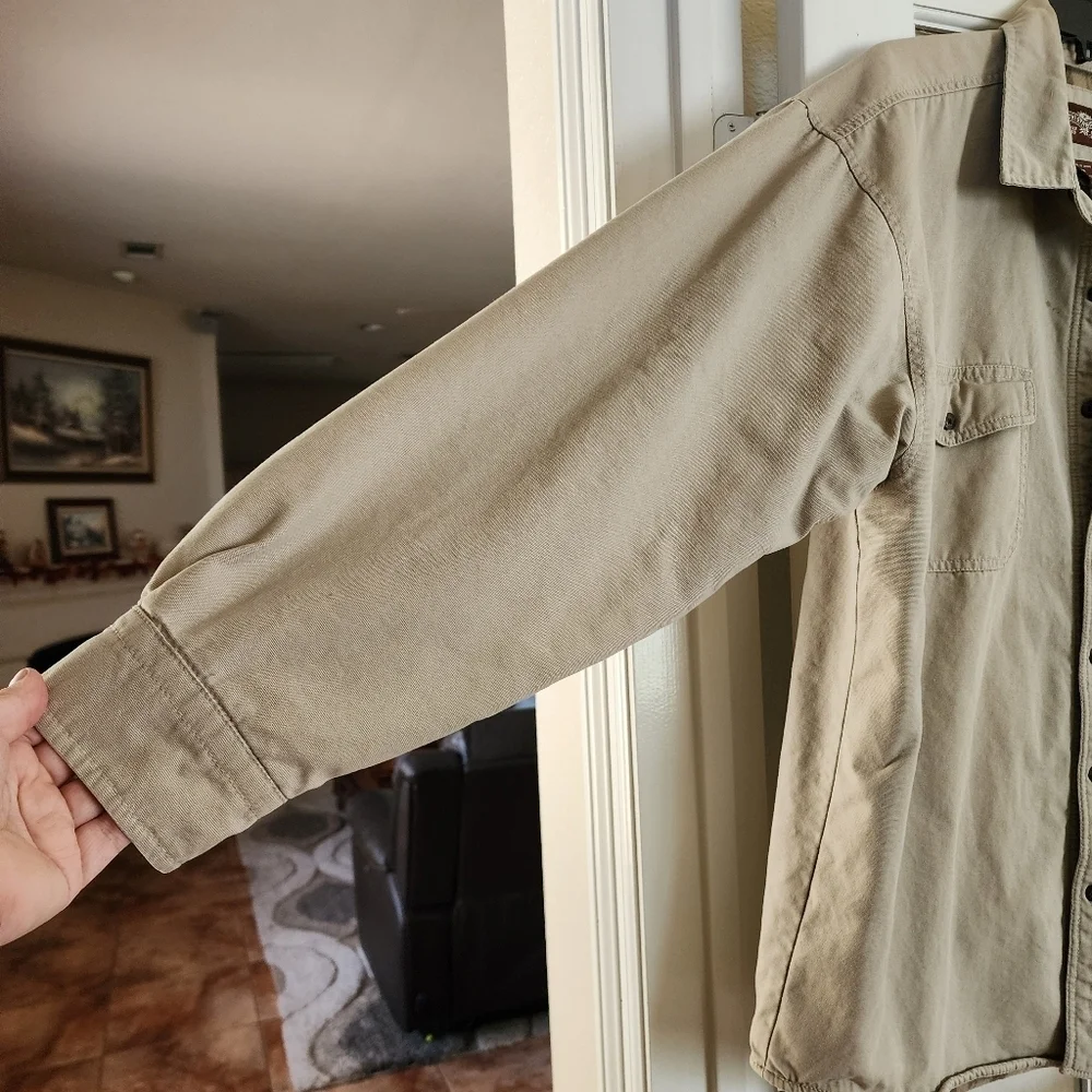 Levi's Men's Button Up Fleece Lined Heavy Duty Shirt Jacket XXL Flaws See Desc